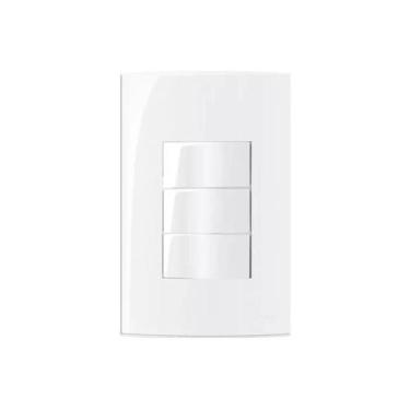 Imagem de Conjunto Margirius 4x2 1 Interruptor Simples + 2 Paralelos Sleek, Bran