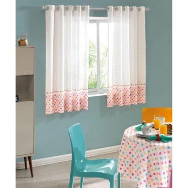 Imagem de Cortina Para Cozinha Rosa 2,00 X 1,50 Olga Eva 02 Dohler
