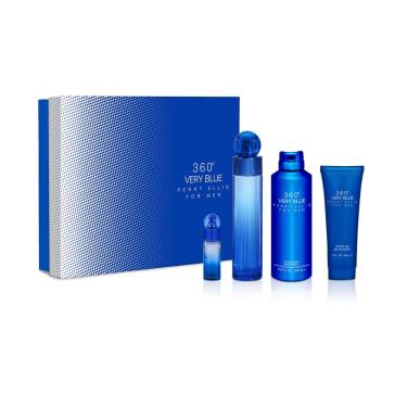 Imagem de Conjunto de presente Perfume Perry Ellis 360 Very Blue de 100 ml para homens