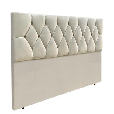 Imagem de Cabeceira De Cama Estofada Capitonê Luna Essencial Suede RBL, Queen Tr