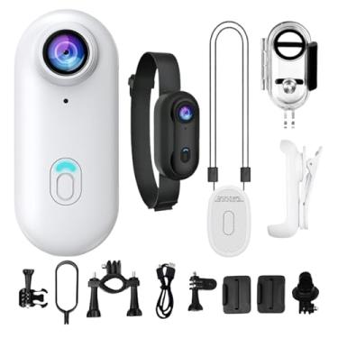 Imagem de Câmara de Ação | Câmera para Uso em Desportos ao Ar Livre - Dispositivo Blogues Vídeo Vestível Compacto para Desportos Moto Ginásio Caminhada Viagem Animais