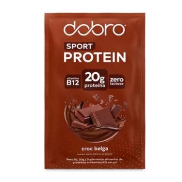 Imagem de Sache Proteína Vegana Sport Dobro Chocolate Belga 30g, Chocolate Belga