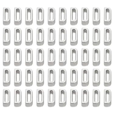 Imagem de Shapenty Berloques espaçadores de letras deslizantes de metal de liga de prata antiga para artesanato, pulseira, colar, pingente, chaveiro, joias, Natal, Ação de Graças, lembrancinhas de casamento