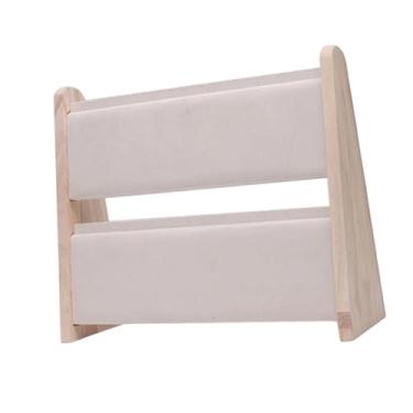 Imagem de YIJU Suporte para colar, suporte para joias, balcão de vendas, loja de mesa, para colar, organizador de armazenamento de joias, dobrável, Bege