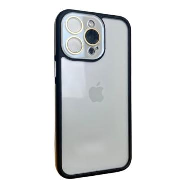 Imagem de Case Capinha Luxo Botões Metalizados Proteção de Câmera Anti Impacto Para iPhone (Branco, iPhone 14 Pro Max)