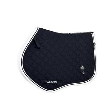 Imagem de GemRebel Almofada de sela inglesa com design antiderrapante para cavalos com absorção de umidade e absorção de choque, preta