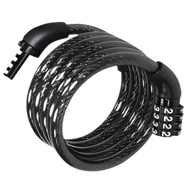 Imagem de Cadeado Bicicleta com Senha NuméRica Preto de Aço ReforçAdo Cadeado para Bike Moto Portão(Com SENHA)