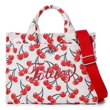 Imagem de Makukke Bolsa feminina de lona - Bolsa Hobo de ombro médio, bolsas transversais para trabalho, compras, viagens, Branco, Medium, Sacola