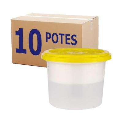 Imagem de Kit 10 Potes Anti Mofo Tampa Amarela Evita Umidade
