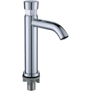 Imagem de Torneira De Economia De água Torneira Dosadora De Fechamento Automático Banhada Torneira De Atraso De Tempo Público Torneiras De Botão De Pressão Para Cozinha Doméstica, Banheiro, H, A