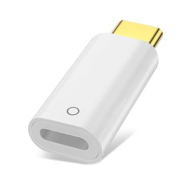 Imagem de Jadebones Adaptador USB-C para lápis para Apple Pencil 1ª geração, compatível apenas com iPad 10ª/11ª geração A16 2025, conector adaptador de carregamento USB C para lápis, suporta carregamento e
