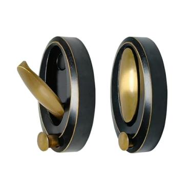 Imagem de HhdvdyWgd 2 ganchos de parede dobráveis resistentes, gancho invisível dobrável de liga de alumínio para toalhas, chaves, chapéus, bolsas, roupas – ganchos decorativos e economizadores de espaço com