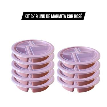 Imagem de Kit Marmita Conservadora de Alimentos 4 Divisórias Térmica, Reutilizáv