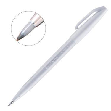 Imagem de Caneta Pincel Brush Sign Pentel Lettering Desenho Caligrafia, Cinza Pa