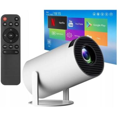 Imagem de Mini Projetor Portátil 4K Android 11 WiFi 5G Bluetooth HDMI Cinema Em 