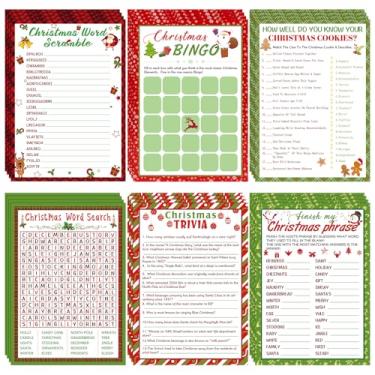 Imagem de Jogo de Bingo de Natal com 150 folhas, artigos de festa de Natal, Natal, Natal, Natal, Natal, Natal, festas, lembrancinhas, jogos de palavras para guardar palavras, jogo divertido de festa de Natal, 6