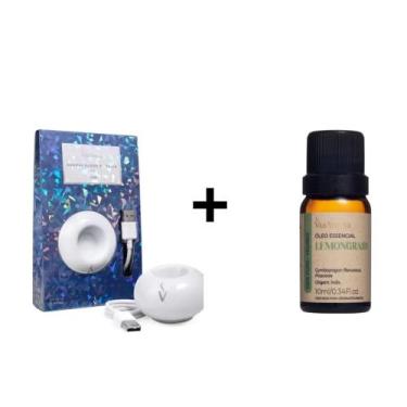 Imagem de Kit Aromatizador De Ambientes Portátil Usb Com Led + Óleo Essencial Le