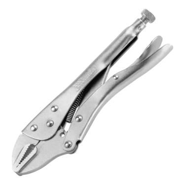 Imagem de MTX Alicate de Pressão 250mm (10") Profissional em Aço Niquelado – Mandíbulas Retas Largas, Ajuste Preciso, Fixação Segura para Mecânica, Marcenaria e Serralheria