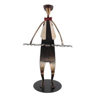Imagem de Piano player estatueta elegante decorativo de metal estátua de metal escultura de arte musical para o escritório estante de prateleira de mesa em casa estante