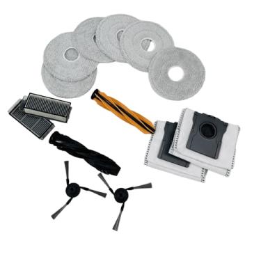 Imagem de Kit de Accesorios Original Compatible con Dreame X40Plus/Pro Ultra/X50/X50Pro/S40, 1 Cepillo Principal, 1 Cepillo Rodante, 2 Filtros HEPA, 2 Bolsas de Polvo, 6 Paños de Mopa, 2 Cepillos Laterales