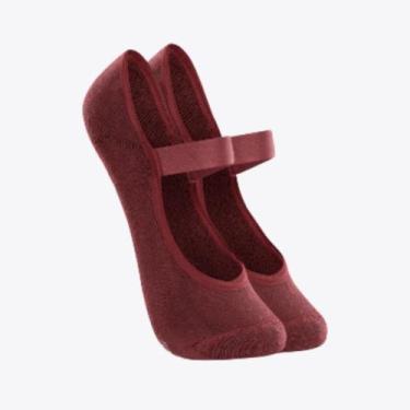 Imagem de Meia Lupo Feminina Sapatilha Antiderrapante 04945-011, Vinho, P