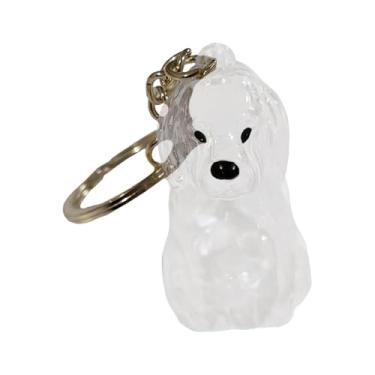 Imagem de Generic Chaveiro em formato de cachorro, pingente para bolsa, presente de condolências, medalhão portátil para cabelo, lembrança, exclusivo, transparente, Beagle