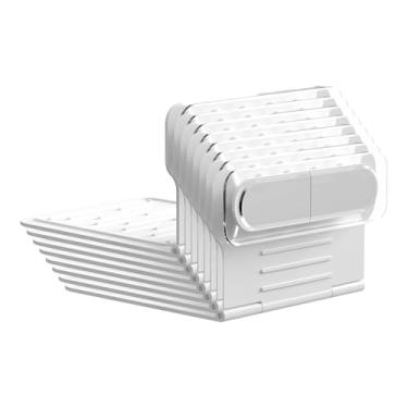 Imagem de Fenteer 8 peças de prendedores de lençol de cama, prendedores invisíveis, simples, fáceis de instalar, antiderrapantes, de lençol de cama para apartamento, 11.4 Cm X 11.8 Cm X