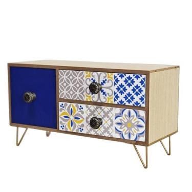 Imagem de Generic Organizador de gavetas para material de escritório, armário de armazenamento de resistente em MDF, armário organizador de mesa para