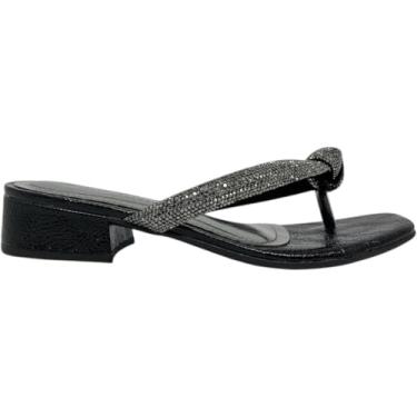 Imagem de Tamanco Dedo Feminino Dia a Dia Passeio Trabalho com Strass Salto Baixo Ultra Conforto Ramarim 2548204