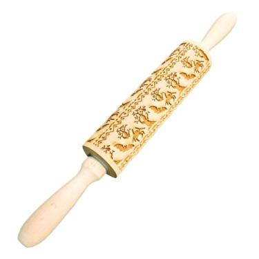 Imagem de Ioensy Rolo de massa de madeira em para biscoitos, decoração de cozinha, faça você mesmo, padrões temáticos de Halloween para massa, waffles, pão, Aranha