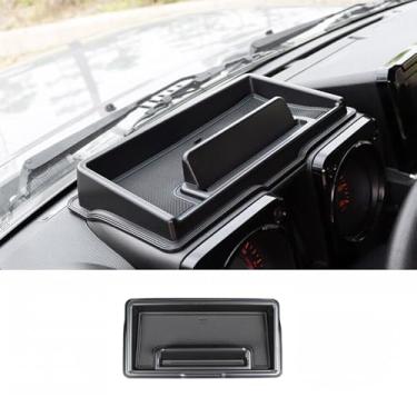 Imagem de Bandeja organizadora da caixa de armazenamento do painel do console central do carro, para Suzuki Jimny 2 portas 4 portas 2019-2025, bandeja de inserção de painel com caixa de armazenamento de suporte