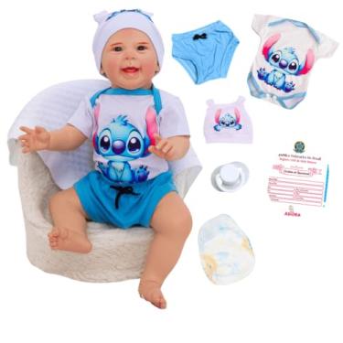 Imagem de Bebê Reborn Boneca Menino Realista De Silicone Com Acessórios