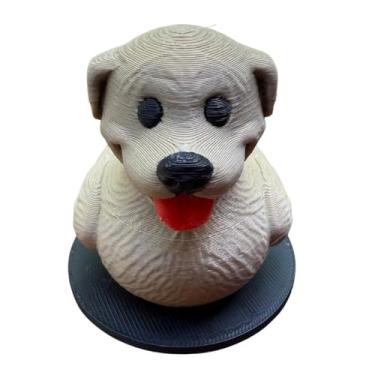 Imagem de SpeakerMan Pato de borracha labrador – híbrido engraçado de pato Golden Retriever, presente de mordaça para amantes de cães, decoração de mesa, presente de elefante branco