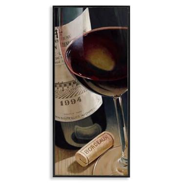 Imagem de Stupell Industries Garrafa de vinho tradicional sem rolha, moldura preta, design de arte giclée por Stefano Ferreri, 61 x 25 cm