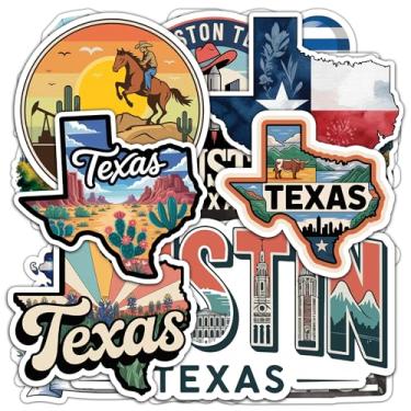 Imagem de Adesivo Texas 8 peças (tamanho grande) adesivos de vinil para laptop decalque à prova d'água para para-choques de carro, garrafa de água, caderno, bagagem, janela, festa, aniversário, decorações