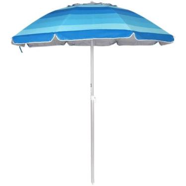 Imagem de Guarda-Sol Rainbow 2,00m em Alumínio Poliéster Bel Fix - Belfix, Azul