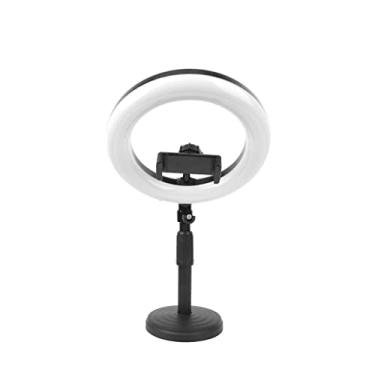 Imagem de Luz de carregamento USB para acessórios de câmera fotográfica, pequena luz de LED, design redondo, luz LED portátil para transmissão ao vivo