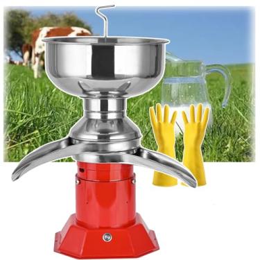 Imagem de Separador centrífugo de creme de leite, separador elétrico de creme de aço inoxidável, leve, 50 L/H, 9500 R/min, 30 W, separador de creme de cabra e vaca para fazenda, cabras, ovelhas, vacas