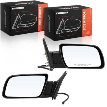 Imagem de A-Premium Par (2) Espelho retrovisor lateral do motorista e do passageiro compatível com Chevy e GMC - Silverado, Blazer, C/K 1500 2500 3500, Tahoe, Sierra, Yukon - Power Non-Heated Manual Dobrável - # 15764757, 15764758