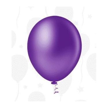 Imagem de BALÃO LISO REDONDO - PIC PIC Nº 08 - VIOLETA  - Pacote com 50 unidades