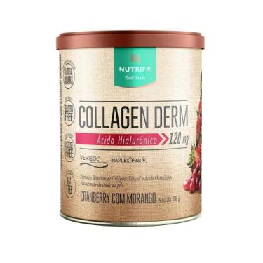 Imagem de Colageno derm ácido hialurônico 330g - cranberry com morango - Nutrify