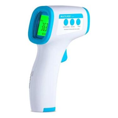 Imagem de Termômetro Clínico Digital Laser Sem Contato Testa Multilaser, Azul