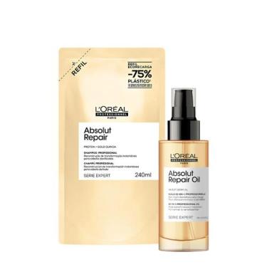 Imagem de Kit L'Oréal Professionnel Absolut Repair Gold Shampoo Refil Oil (2 pro