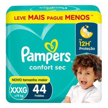 Imagem de Kit c/ 4 Fraldas Pampers Confort Sec XXXG