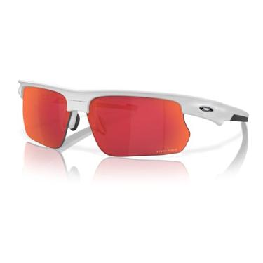 Imagem de Oakley Óculos de sol de beisebol Bisphaera branco fosco com lente Prizm Field 68 mm + estojo esportivo, Fosco, One Size