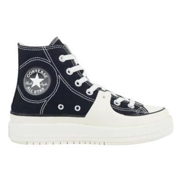 Imagem de Tênis Converse All Star Plataforma Hi | Cano Médio, Casual, Dia a dia, Moda, Original. (Preto/Bege, BR, Adulto, Numérico, 35)