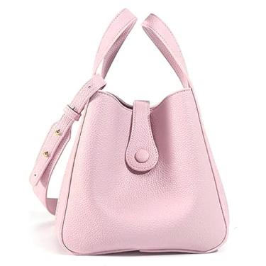 Imagem de NEWBELLA Bolsa feminina com alça superior quadrada com alça transversal, bolsa de ombro para trabalho e deslocamento diário, Rosa claro, Small