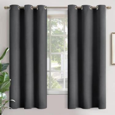Imagem de Cortinas Blackout YoungStex com isolamento térmico cinza escuro 68 cm