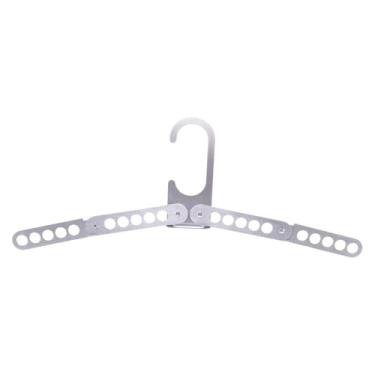 Imagem de Fenteer Cabide de viagem, cabide portátil de aço inoxidável, organizador, escorredor de roupas para acampamento, viagem, ar livre, férias, casa