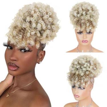 Imagem de Extensão de rabo de cavalo Cetiq Drawstring Afro Puff com franja femin